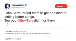 Illustration for article titled Ryan Adams rips The Strokes in greatest Twitter feud of 2004